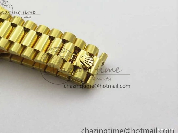 0516 Daydate 278288 31mm YG EWF Best Edition Green Malachite Dial on YG President Bracelet ETA SunProtective 2605